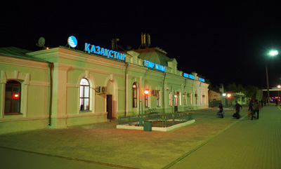 Arslak train station at 5:40am, Aralsk, Kazakhstan 2015